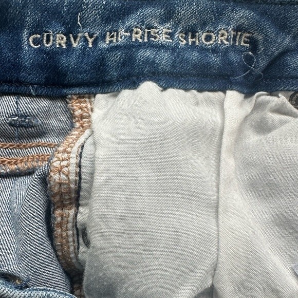 American Eagle Outfitters NE(X)T Level Stretch Curvy HI-Rise Shortie Shorts 6 - Picture 5 of 7